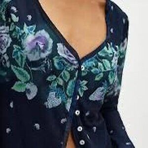 Free People Home Grown Mesh Cardi.